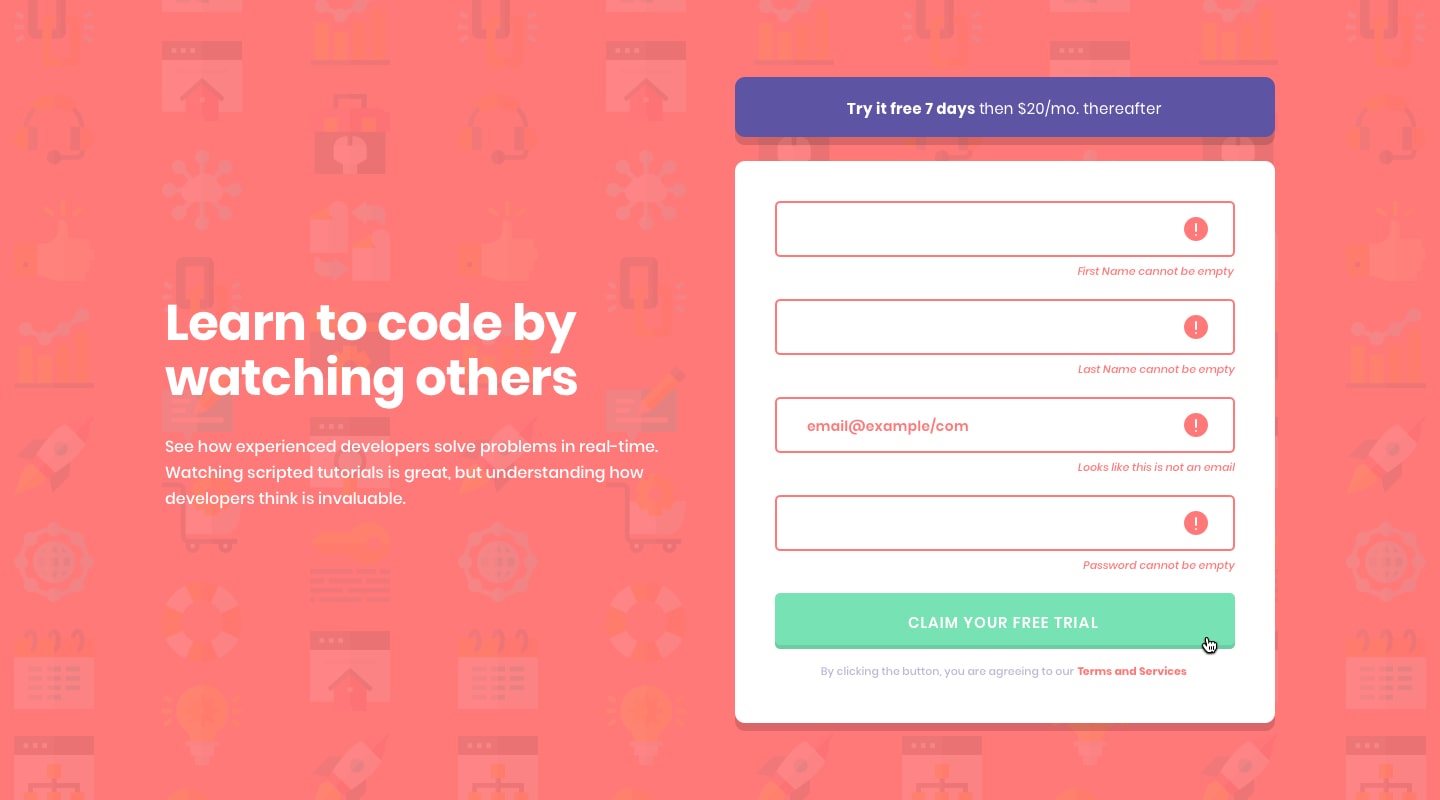 Sign-up Form with active-states