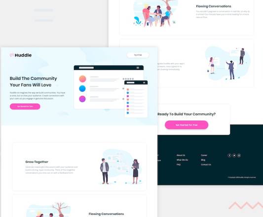 Homepage with 3 section